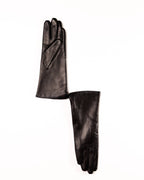 Women's Long Gloves in Nappa Leather and 100% Cashmere