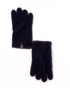 Men's Cashmere-Lined Wool Gloves with Nappa Leather Details