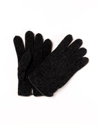 Men's Cashmere-Lined Wool Gloves with Nappa Leather Details