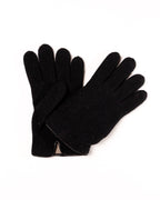 Men's Cashmere-Lined Wool Gloves with Nappa Leather Details