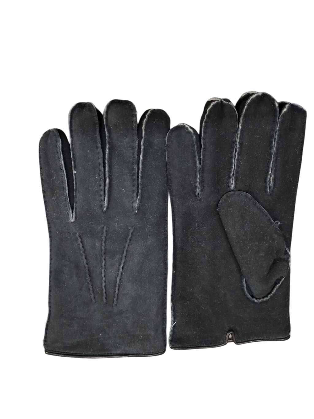 Men’s Premium Genuine Shearling Leather Gloves with 3 CORDS ON BACK