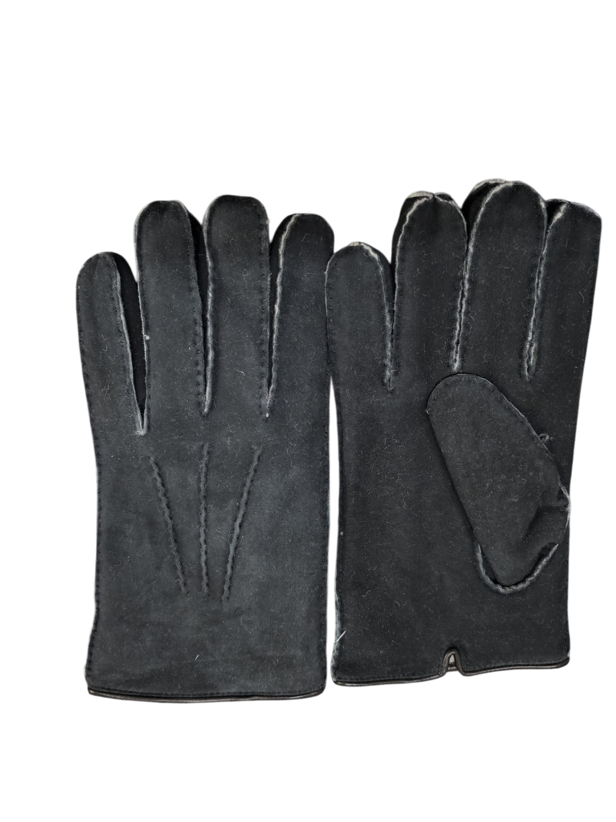 Men’s Premium Genuine Shearling Leather Gloves with 3 CORDS ON BACK