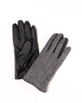 Men's Two-Tone Wool Gloves with Touch-Compatible Palms