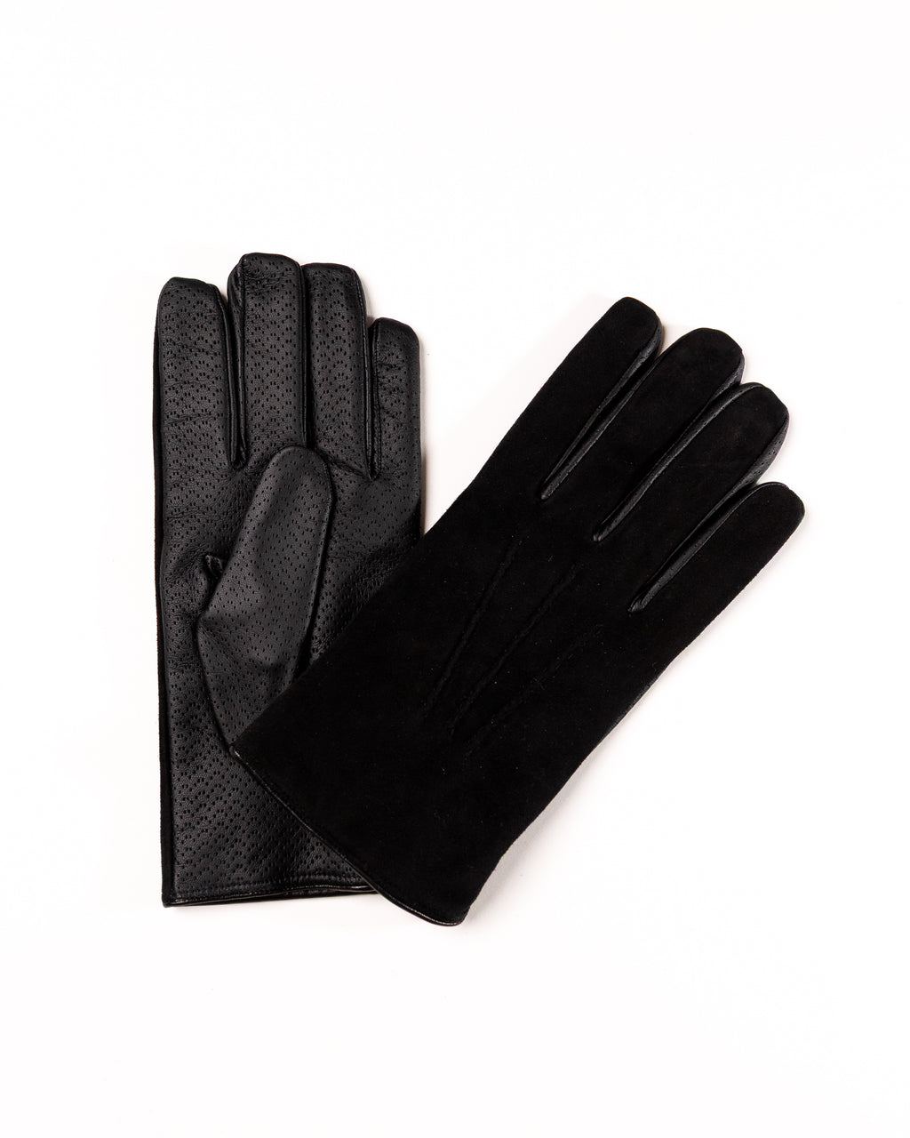 Men’s Suede and Nappa Leather Touchscreen Gloves with Merino Wool Lining