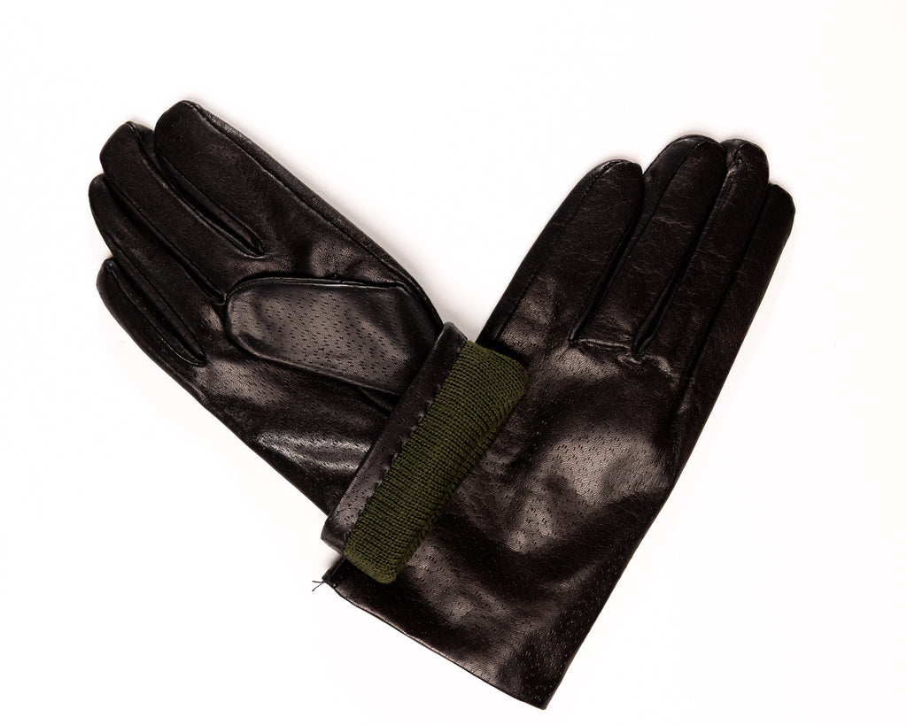 Black Men's Gloves with Warm Lining