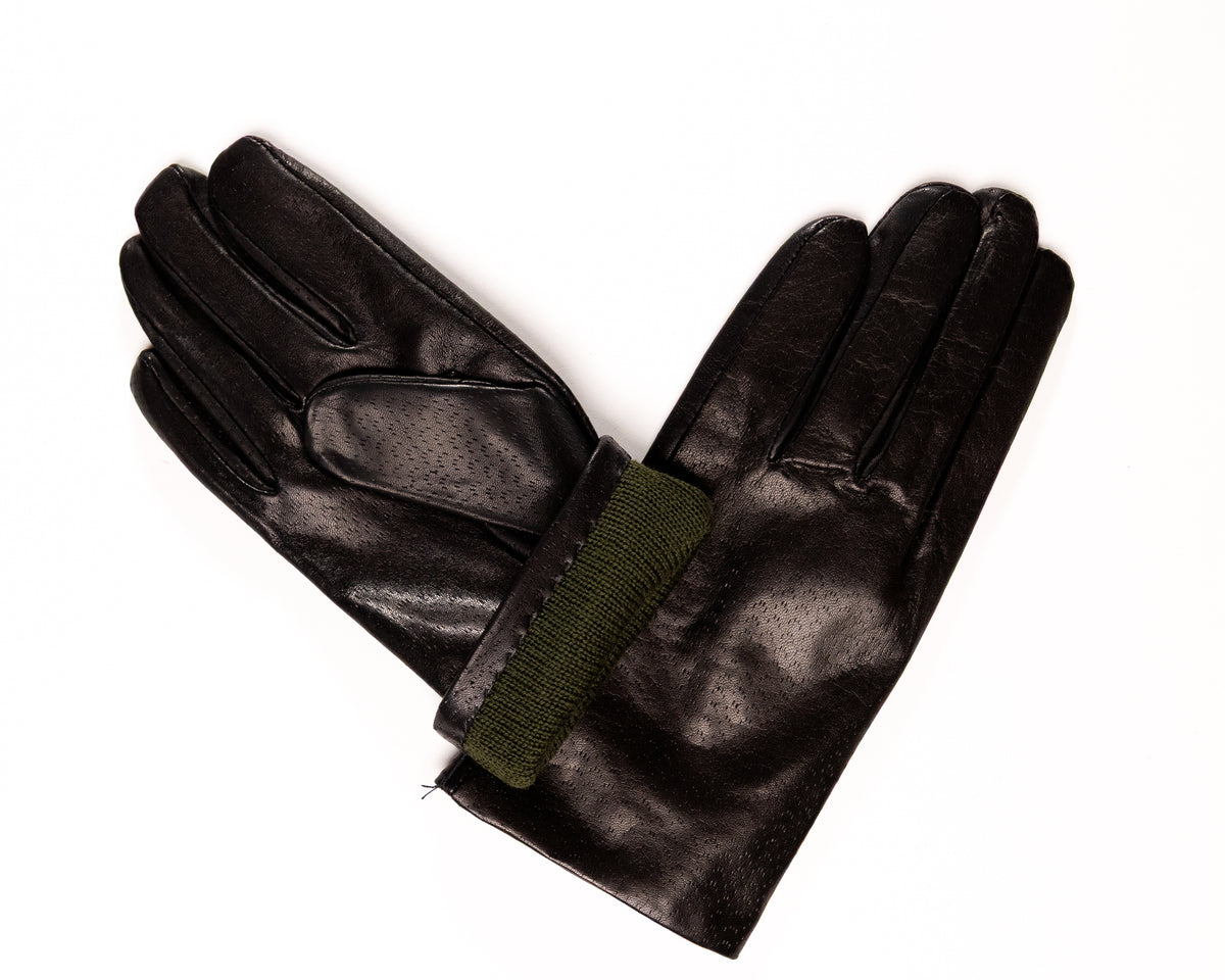 Black Men's Gloves with Warm Lining